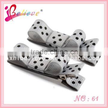 Wholesale made in china hair clip handmade boutique hair bow clips