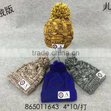 Fashion Letter OA Label Sewed Kids Childrens Knitted Warm Winter Hat Baby