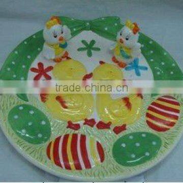 ceramic egg plate