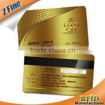 hot-stamp / gold &sliver back ground pvc card