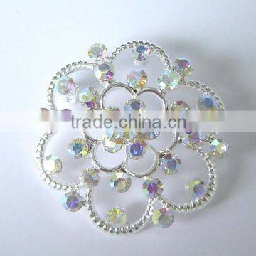 Large flower broochs.Zinc alloy broochs with rhinestone.Costume jewlery broochs