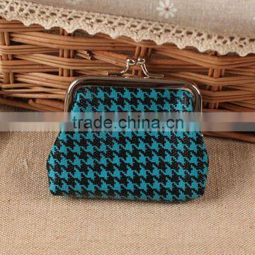 Bulk Wholesale Houndstooth Mini Leather Coin Purse photo-6