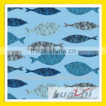 fish print ponte roma fabric 100%polyester