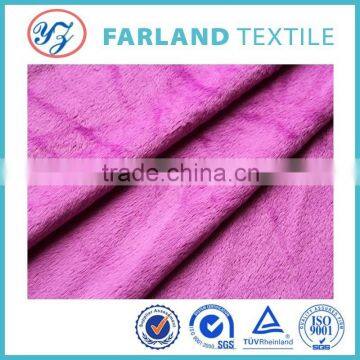 waterproof fabric single side super soft Short Pile fur fabric for winter table cloth