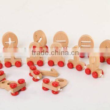 Child wooden educational toys,wooden number train