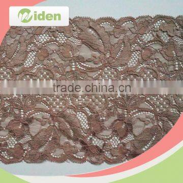 Hot selling organza flower lace trimming wide stretch lace