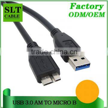 SLT Black High Speed USB 3.0 A Male to Micro B Male Cable for Samsung Galaxy Note HDD