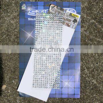 5mm Wedding/Car/ Phone/book Rhinestone Crystal Bling Diamond Sticker, flat back acrylick stones sheet for wholesale