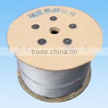 6x19W+IWS galvanized steel wire rope application for suspended cradles platform