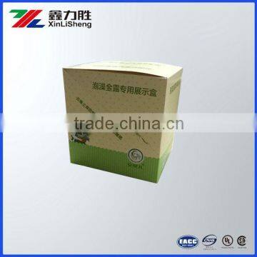 Display box for 8 bottles, counter paper display box with dot line, customize paper display box