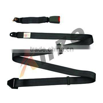 E-mark certificate non retractable lap and shoulder black 3 points safety belts