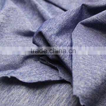Wholesale Stock Grey Jersey Microfiber Melange Single Jersey Sports Shirt Fabric photo-5