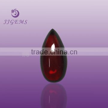 Garnet flat back cabochon glass stones