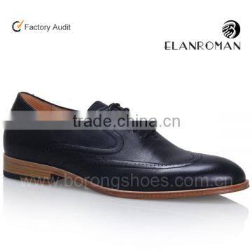 Newest black oxford shoes soft leather men dress shoes manufacturer