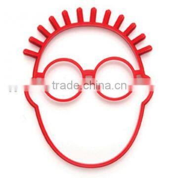 Hot Sale Food Grade FDA and LFGB Human Shape Silicone Egg Ring Moulds Kitchen Products