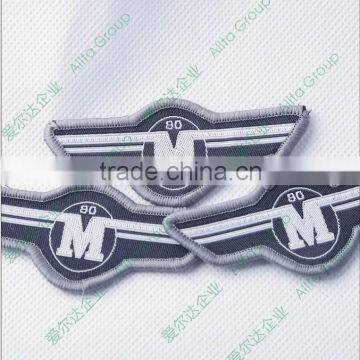 Wholesale Custom Fashion Cheap Machine Woven Head Badge