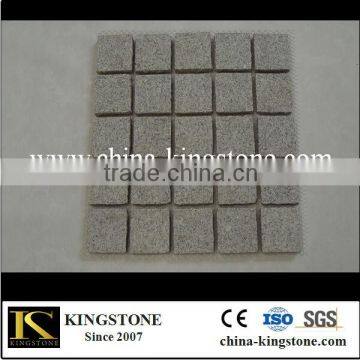 Yellow granite stone cube mesh paver