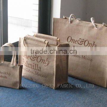 Natural and carbonzero jute shopping bag