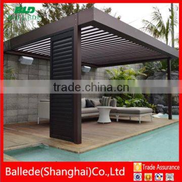 custom sun shade waterproof pergola with rain sensor