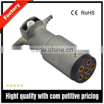 6-WAY HEAVY DUTY ROUND CONNECTOR METAL TRAILER END