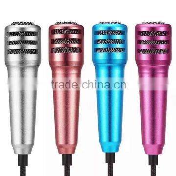 2016 hot selling smartphone accessories mini microphone for mobile phone,colorful microphone for computers.A107