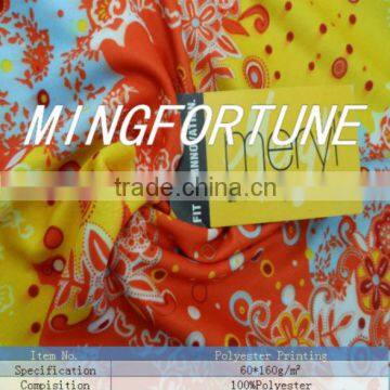 Spandex lycra digital printing fabric with flower design for cover