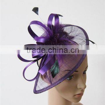 Purple sinamay fascinator/party fascinator/sinamay fascinator hats/fascinator wholesale