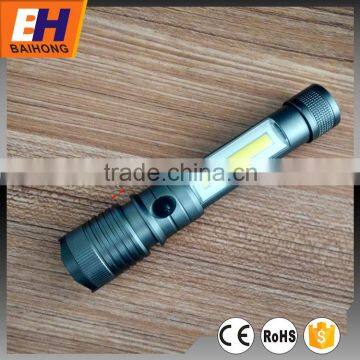 Zoomable 3W COB+3W LED Aluminium Torch With Magnet and Fashion Design photo-3