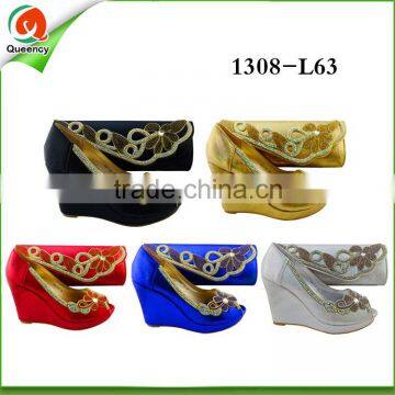 1308-L63 hot sale italian matching shoes and bags