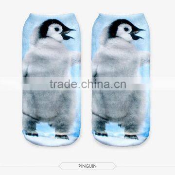 Ladies Hot Socks Foot Cute Pinguin High Quality 3d Full Print Colorful Ankle Socks Sports Unisex Custom Hot Sale Stretch Spandex photo-2