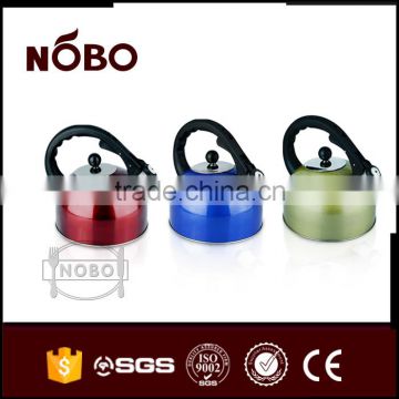 NOBO factory Colorized stainless steel whistling kettle