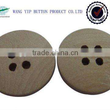 17.5mm Shirt Used Natural Color Coat 4 Holes Custom Wood Button