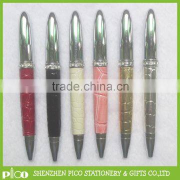 Advertising Diamond Crystal Ball Pen ,Glitter Leather Pen With Custom Logo Manufacture photo-5