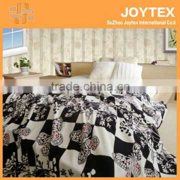 Polyester super-soft printed coral fleece blanket/throw,JOYTEX HOMESTYLE