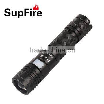 Small LED Torchlight A2 USB Rechargeable Flash Light Zoom Flashlight photo-2