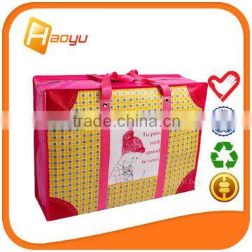 Alibaba China woven bag with zipper for shopping bag