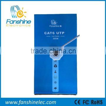 Fanshine Best Selling 0.56mm CCA 4 Pairs Round Cat6 Network Lan Cable photo-3