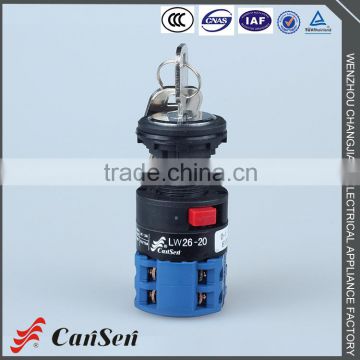 LW26-20 0-1 4P S4 single hole installation with key-lock isolator switch