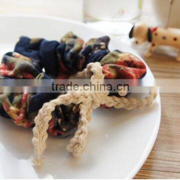 knit colorful fabric scrunchie fashion style for girl