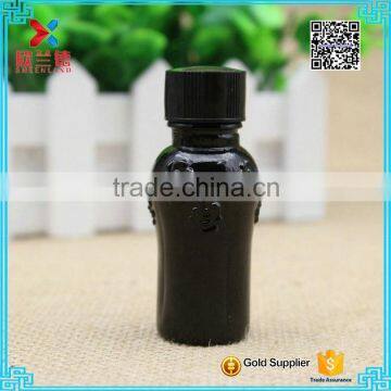 Customized special style amber small glass medicine bottles 15ml