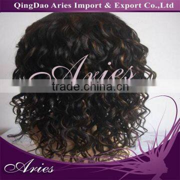 popular fashion new style 100% human hair spiral curl wigs