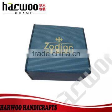 wooden watch packaging box,bule color wooden single watch display box,high-end luxury China watch packaging