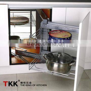 TKK Chrome Steel Kitchen Cabinet Drawer Organizer Pull Out