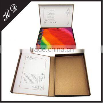 Magnetic Clamshell Cardboard Gift Box For Scarf