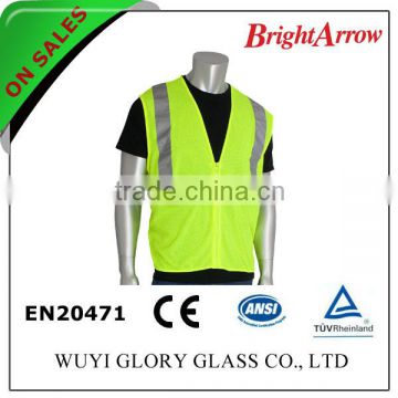 ENISO 20471 Standard cheap reflective lime bicycle safety gilet