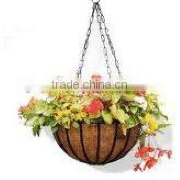 wrought iron wire hanging flower baskets