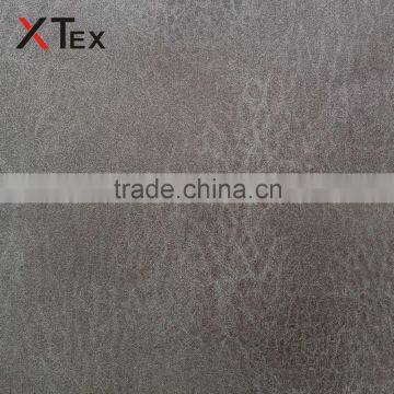 100% polyester material knit faux suede leather look fabric for upholstery from haining