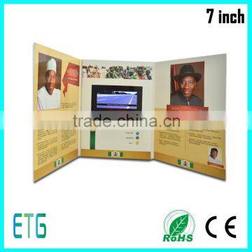 digital brochure with video greeting card lcd 4.3 inch with lcd video brochure card