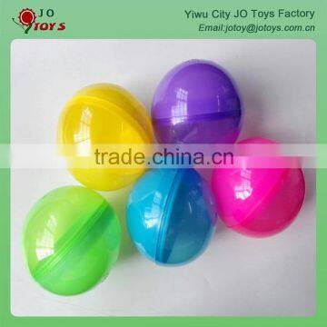 Colorful 9cm Round Plastic Toy Capsule Container