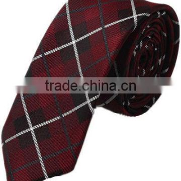 polyester tie men checked polyester necktie